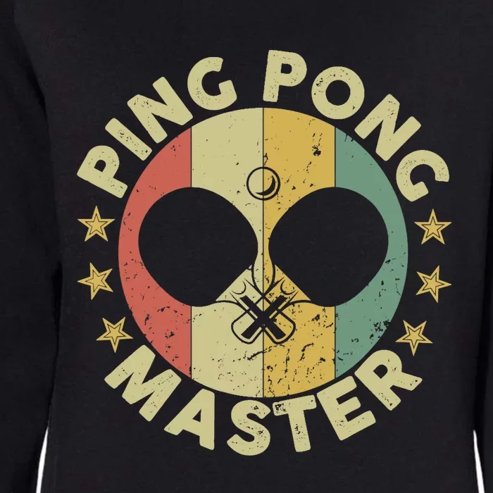 Ping Pong Master Champion Table Tennis Coach Paddle Player Womens California Wash Sweatshirt