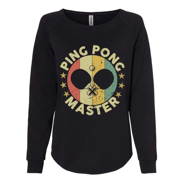 Ping Pong Master Champion Table Tennis Coach Paddle Player Womens California Wash Sweatshirt