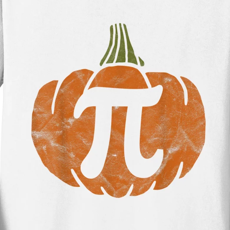 Pumpkin Pi Math Teacher Halloween Thanksgiving Day Costume Kids Long Sleeve Shirt