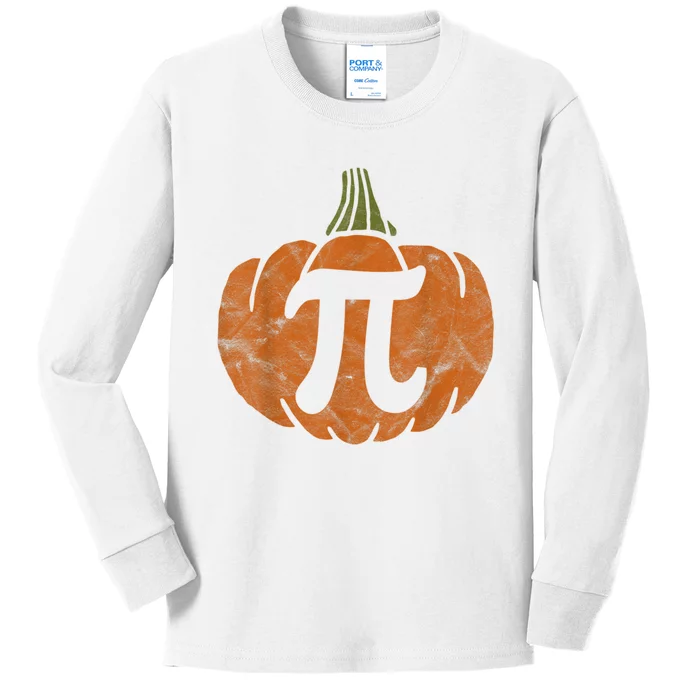 Pumpkin Pi Math Teacher Halloween Thanksgiving Day Costume Kids Long Sleeve Shirt