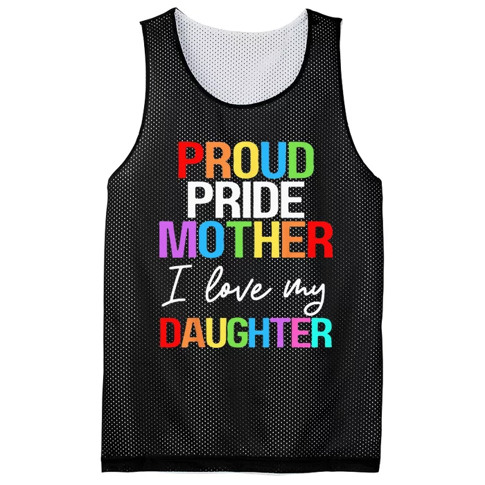 Proud Pride Mother I Love My Daughter Mom Lesbian LGBTQ Mesh Reversible Basketball Jersey Tank