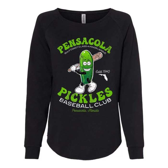 Pensacola Pickles Minor League Retro Baseball Team Womens California Wash Sweatshirt