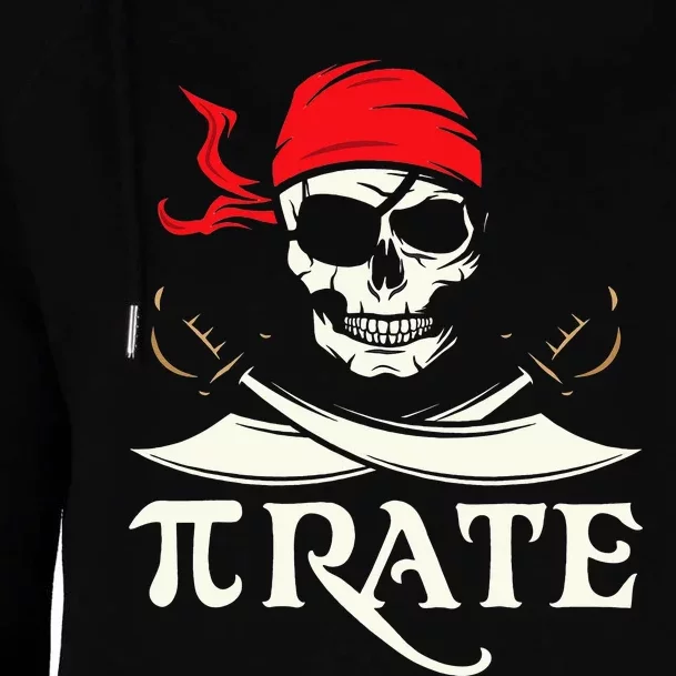 Pirate Pi Mathematical Skull Captain Funny Pi Day Womens Funnel Neck Pullover Hood