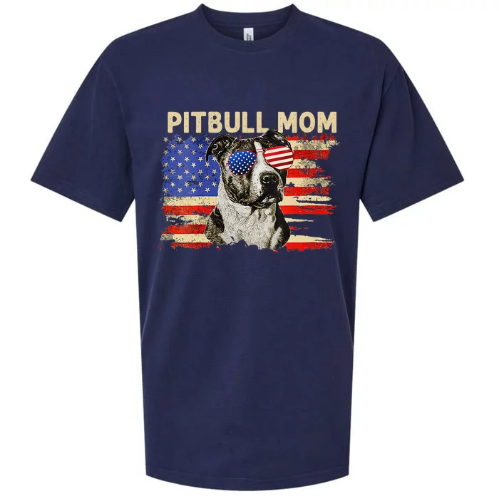 Patriotic Pitbull Mom Gifts 4th Of July American Flag USA Sueded Cloud Jersey T-Shirt