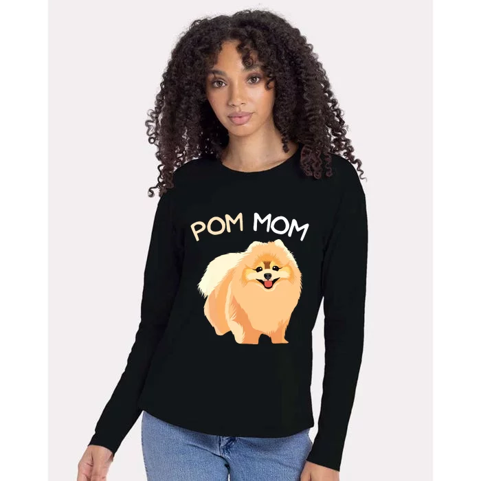 Pomeranian Pom Mom Pomeranian Mama Woman Womens Cotton Relaxed Long Sleeve T-Shirt