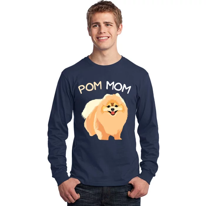 Pomeranian Pom Mom Pomeranian Mama Woman Tall Long Sleeve T-Shirt