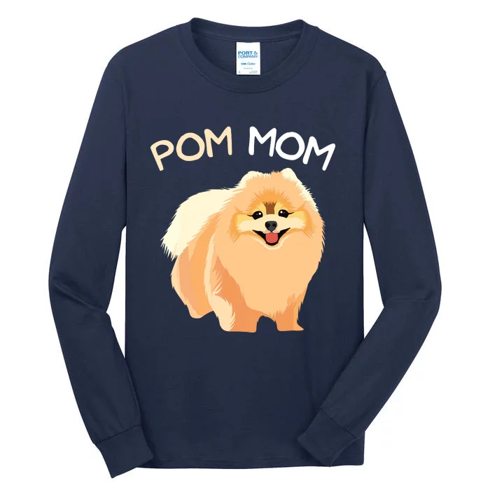 Pomeranian Pom Mom Pomeranian Mama Woman Tall Long Sleeve T-Shirt