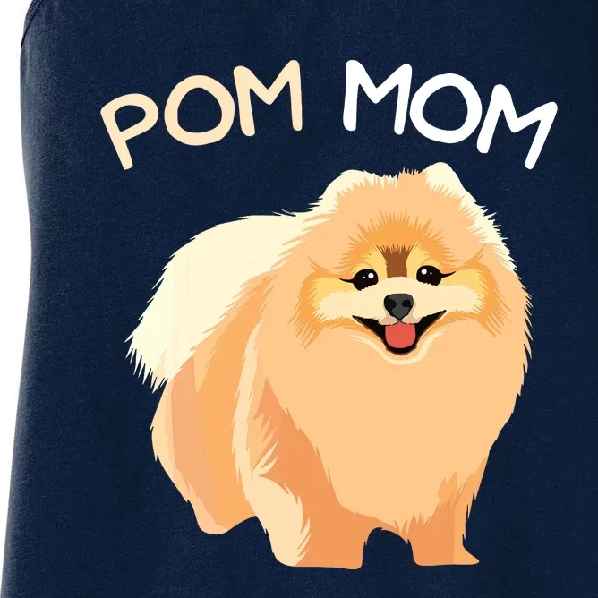 Pomeranian Pom Mom Pomeranian Mama Woman Women's Racerback Tank