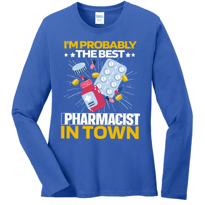 Pharmacy Pills Medicine Dispensary Cool Gift Pharmacist Gift Ladies Long Sleeve Shirt