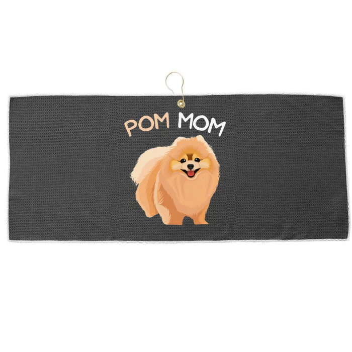 Pomeranian Pom Mom Dog Mama Large Microfiber Waffle Golf Towel