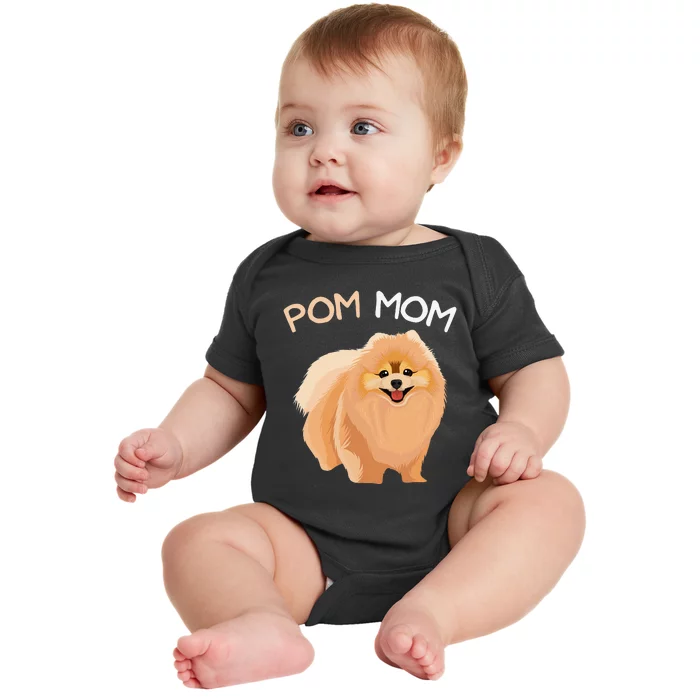 Pomeranian Pom Mom Dog Mama Baby Bodysuit