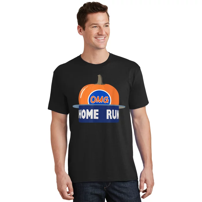 Playoff Pumpkin New York Omg Funny Pumpkin Hat Home Run T-Shirt