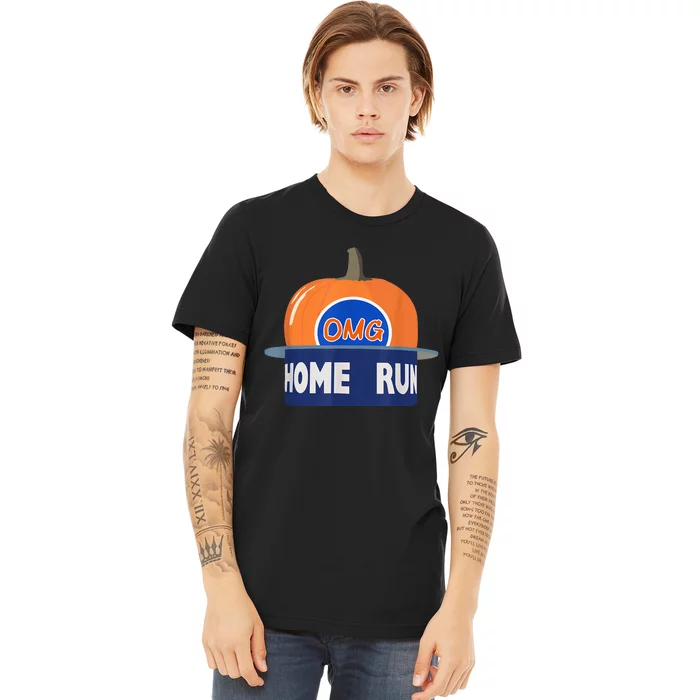 Playoff Pumpkin New York Omg Funny Pumpkin Hat Home Run Premium T-Shirt