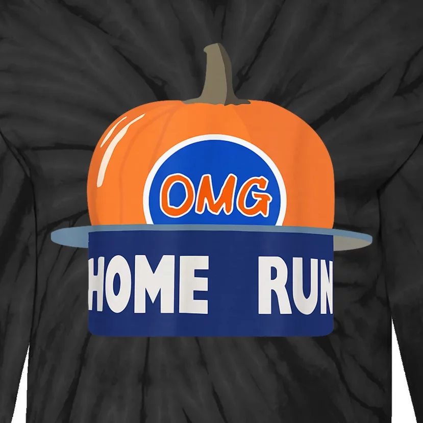 Playoff Pumpkin New York Omg Funny Pumpkin Hat Home Run Tie-Dye Long Sleeve Shirt