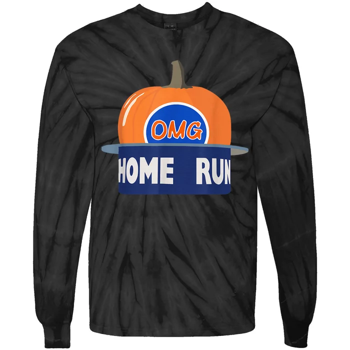 Playoff Pumpkin New York Omg Funny Pumpkin Hat Home Run Tie-Dye Long Sleeve Shirt