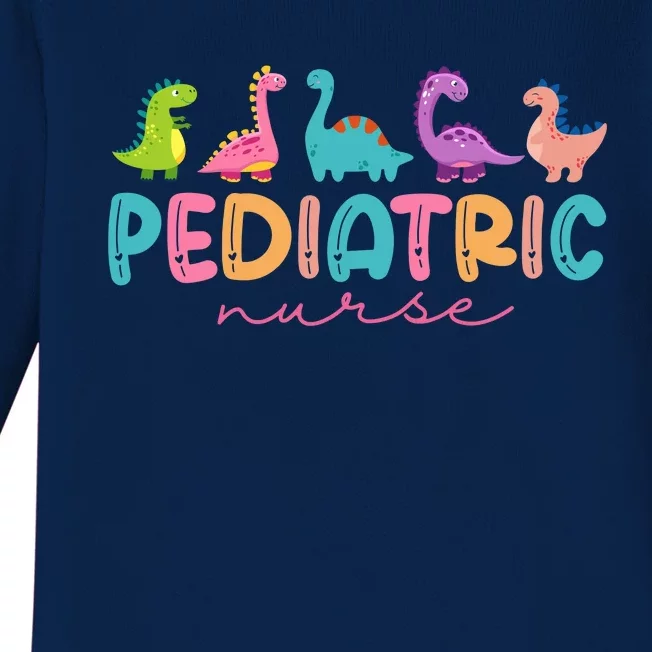 Picu Pediatric Nurse Dinosaurs Peds Nurse Crew Appreciation Baby Long Sleeve Bodysuit