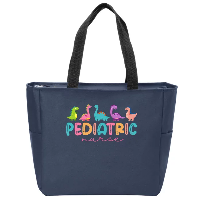 Picu Pediatric Nurse Dinosaurs Peds Nurse Crew Appreciation Zip Tote Bag