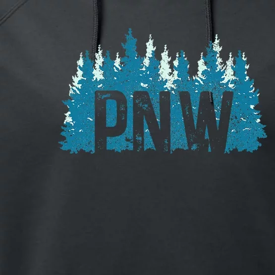 Pnw Pacific Northwest Mountains Idaho Oregon Washington Performance Fleece Hoodie