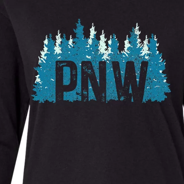 Pnw Pacific Northwest Mountains Idaho Oregon Washington Womens Cotton Relaxed Long Sleeve T-Shirt