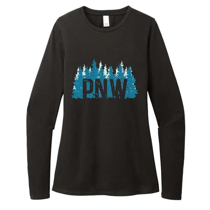 Pnw Pacific Northwest Mountains Idaho Oregon Washington Womens CVC Long Sleeve Shirt