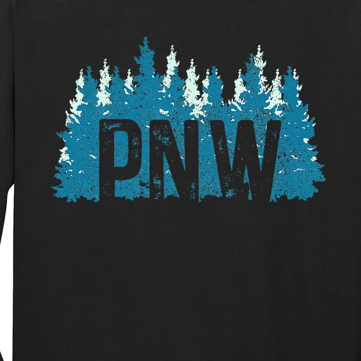 Pnw Pacific Northwest Mountains Idaho Oregon Washington Tall Long Sleeve T-Shirt