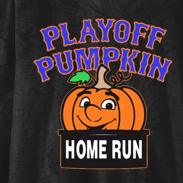 Playoff Pumpkin New York Omg With Smiling Pumpkin Face Hooded Wearable Blanket