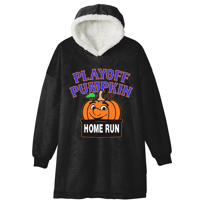 Playoff Pumpkin New York Omg With Smiling Pumpkin Face Hooded Wearable Blanket