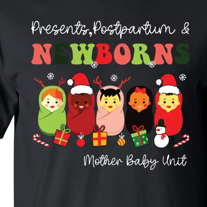 Presents Postpartum Newborns Mother Baby Nurse Christmas Tall T-Shirt