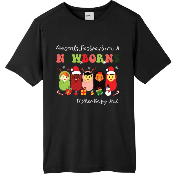 Presents Postpartum Newborns Mother Baby Nurse Christmas ChromaSoft Performance T-Shirt