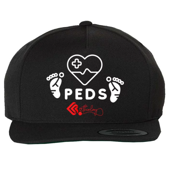 Pediatrics Peds Nurse Gift Wool Snapback Cap