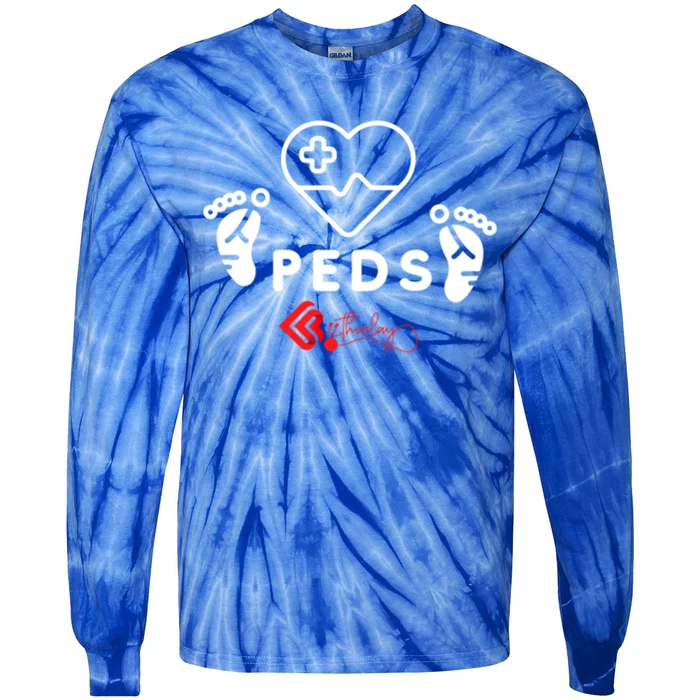 Pediatrics Peds Nurse Gift Tie-Dye Long Sleeve Shirt