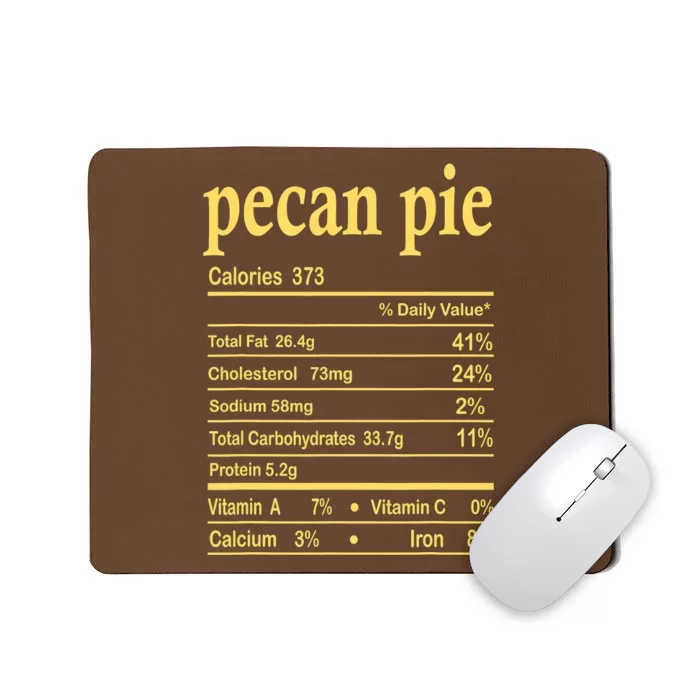 Pecan Pie Nutrition Facts Food Matching Family Thanksgiving Mousepad