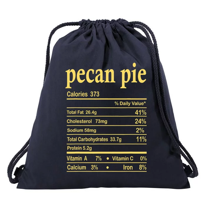 Pecan Pie Nutrition Facts Food Matching Family Thanksgiving Drawstring Bag