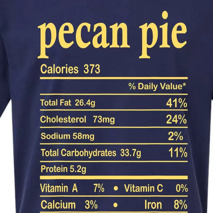 Pecan Pie Nutrition Facts Food Matching Family Thanksgiving Sueded Cloud Jersey T-Shirt