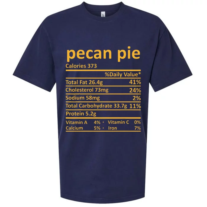 Pecan Pie Nutrition Thanksgiving Costume Food Fact Christmas Sueded Cloud Jersey T-Shirt