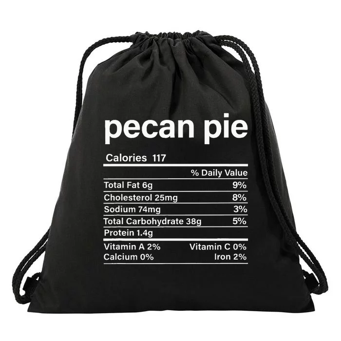 Pecan Pie Nutritional Facts Drawstring Bag