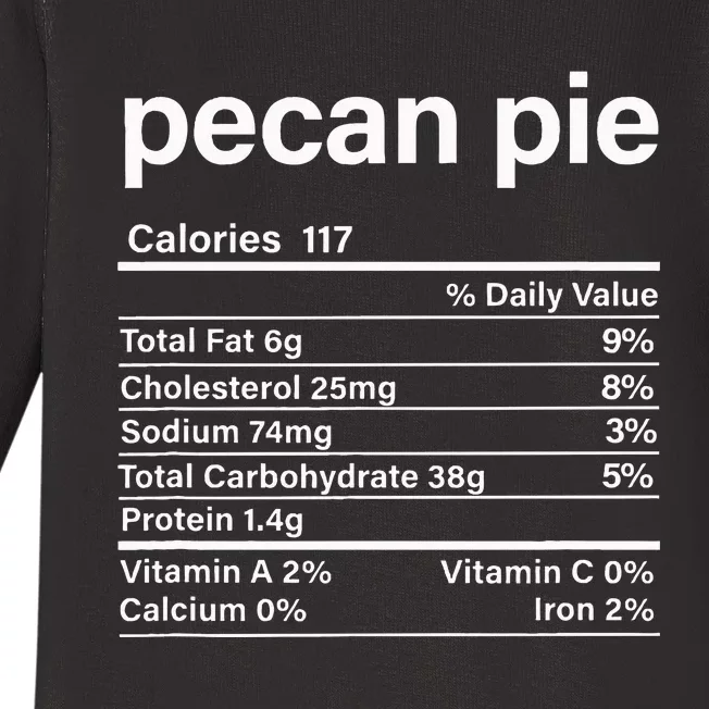 Pecan Pie Nutritional Facts Baby Long Sleeve Bodysuit