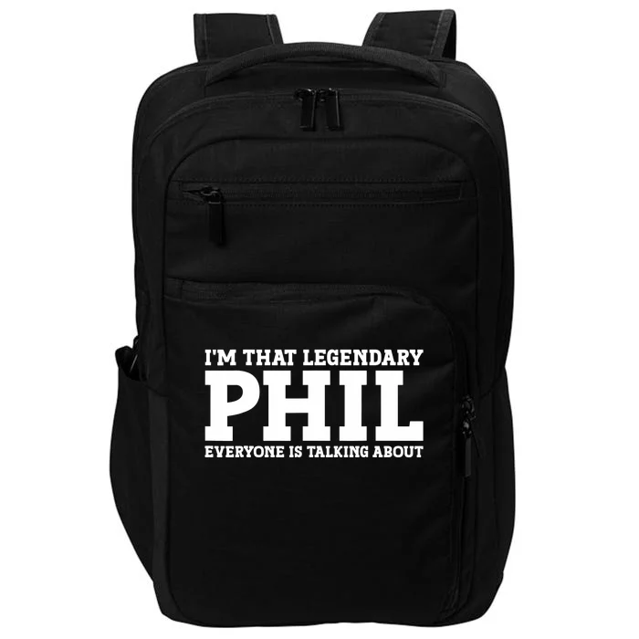 Phil Personal Name First Name Funny Phil Impact Tech Backpack