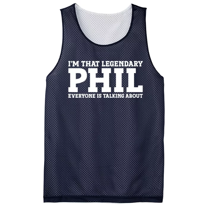 Phil Personal Name First Name Funny Phil Mesh Reversible Basketball Jersey Tank