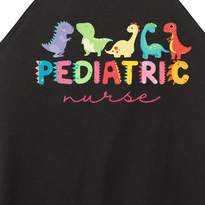 PICU Pediatric Nurse Dinosaurs Peds Nurse Crew Appreciation Women’s Perfect Tri Rocker Tank