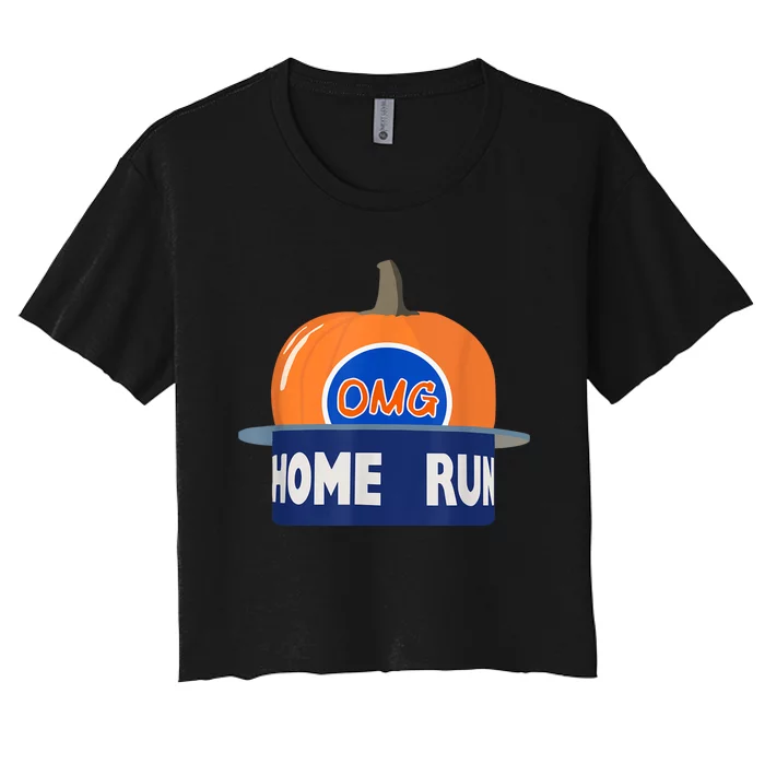 Playoff Pumpkin New York Omg Women's Crop Top Tee