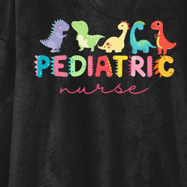 PICU Pediatric Nurse Dinosaurs Peds Nurse Crew Appreciation Hooded Wearable Blanket