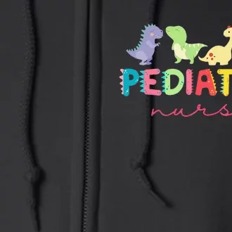 PICU Pediatric Nurse Dinosaurs Peds Nurse Crew Appreciation Full Zip Hoodie