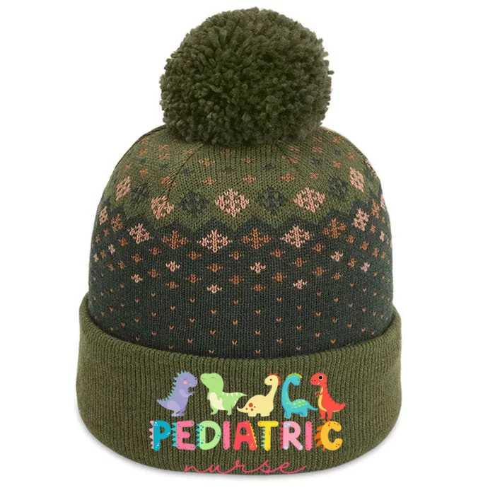 PICU Pediatric Nurse Dinosaurs Peds Nurse Crew Appreciation The Baniff Cuffed Pom Beanie