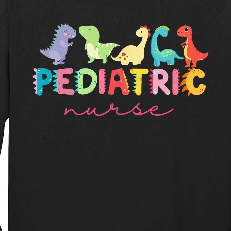 PICU Pediatric Nurse Dinosaurs Peds NurseCrew Appreciation Long Sleeve Shirt