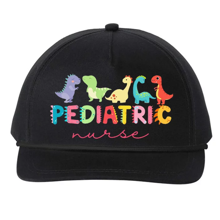 PICU Pediatric Nurse Dinosaurs Peds NurseCrew Appreciation Snapback Five-Panel Rope Hat