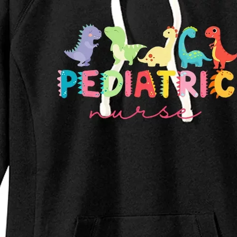 PICU Pediatric Nurse Dinosaurs Peds NurseCrew Appreciation Women's Fleece Hoodie