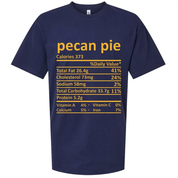 Pecan Pie Nutrition Thanksgiving Costume Food Fact Sueded Cloud Jersey T-Shirt