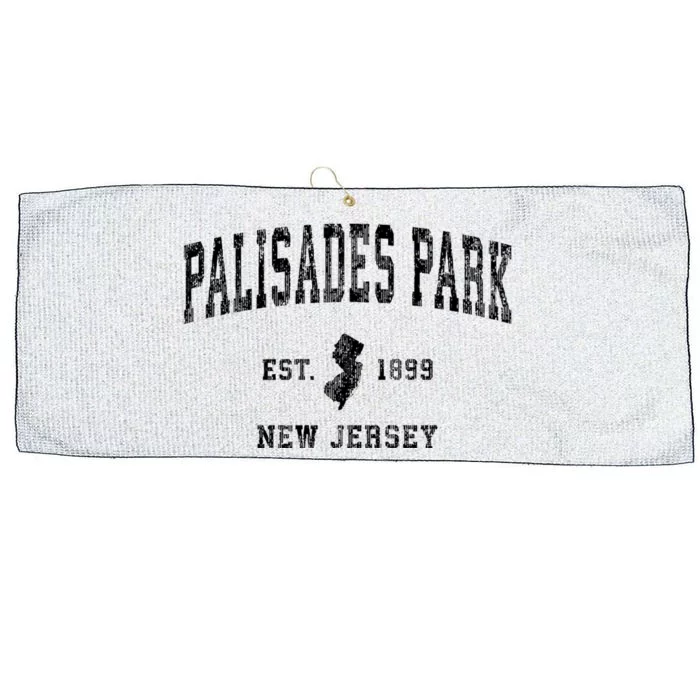 Palisades Park New Jersey Nj Vintage Established Athletic Sports Design Large Microfiber Waffle Golf Towel