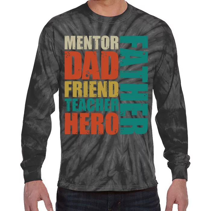 Cute Fathers Day Tie-Dye Long Sleeve Shirt